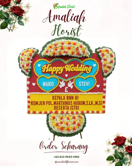 Papan Bunga Pernikahan Gelgel